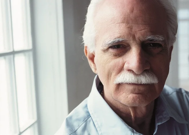 mężczyzna z wąsami